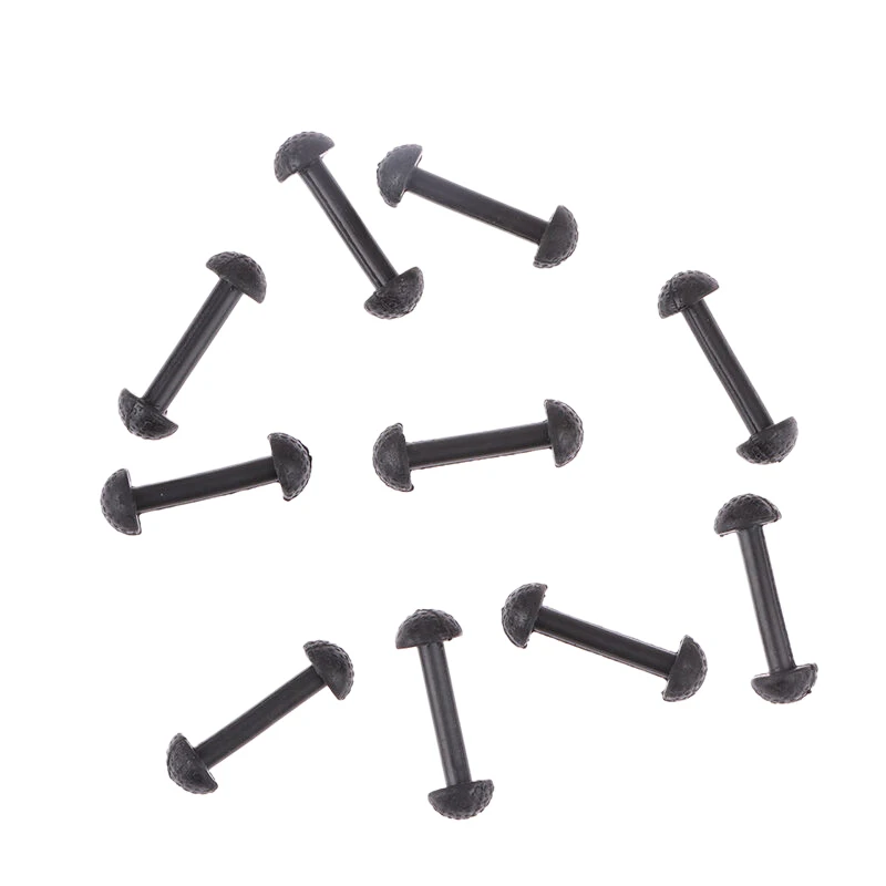 10Pcs Black Rubber Motu Leg Band Clip Vintage Toy Figure Replacement Connection Accessories