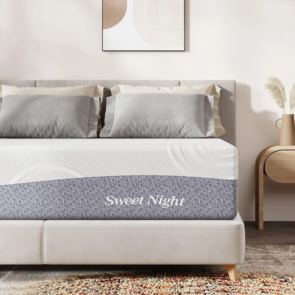 

Sweetnight Queen Mattress, 12 Inch Cooling Gel Memory Foam Mattress for Comfy Sleep & Pressure Relief, Plush Foam Mattress