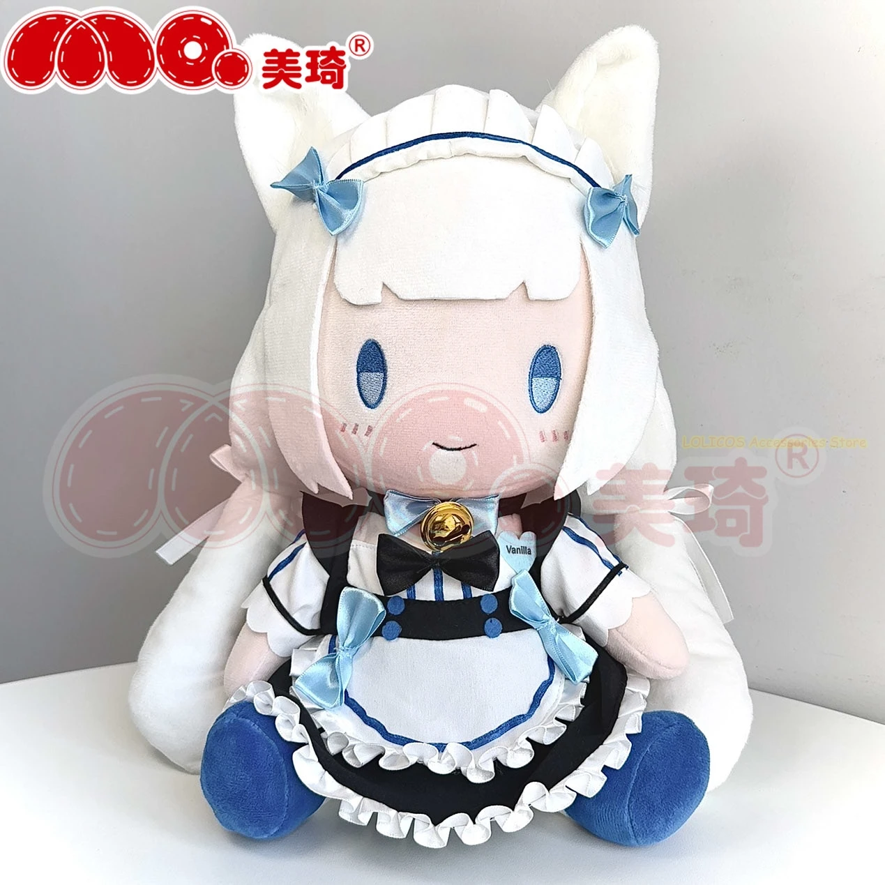 Anime Chocola Vanilla Sitting Posture Figure Cotton Pillow Mascot Cartoon Puppet Pillow Xmas Gift 30cm