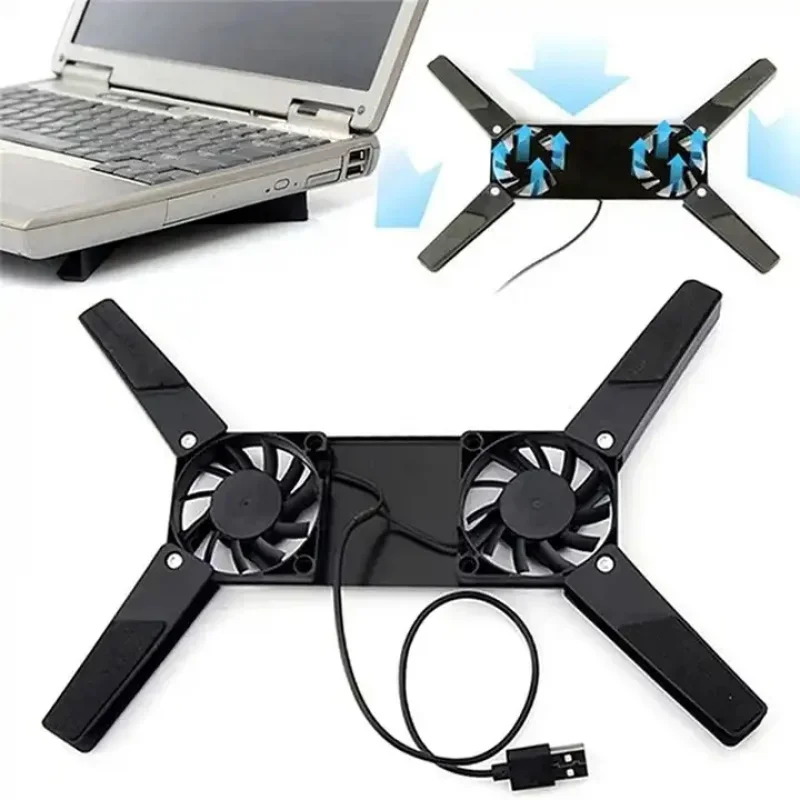 

Laptop Cooling Base Rotatable USB 2 Fan For Computer Notebook Cooling Pad Accessories For 10-17inch PC Computer Laptop Stand