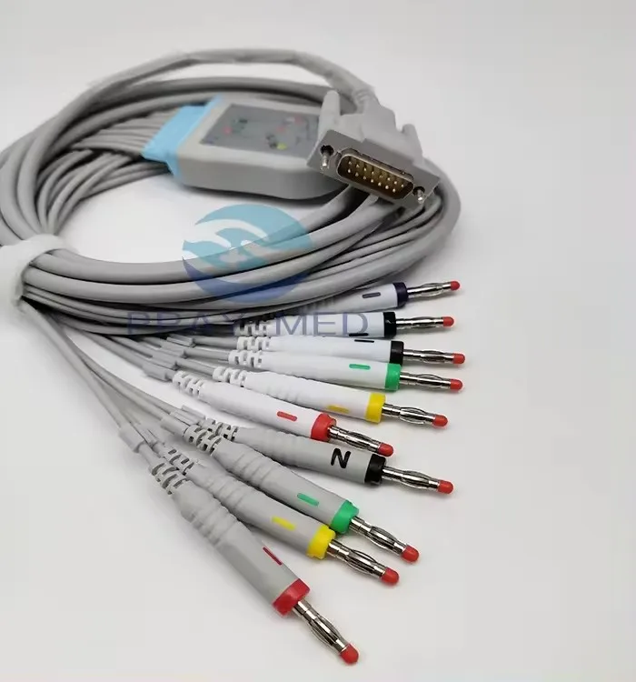 10 Lead schiller ekg cable with banana 4.0