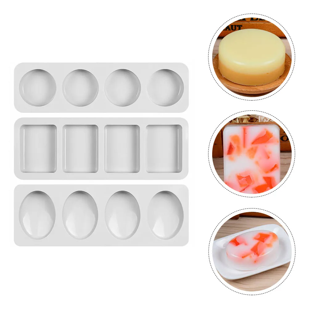 

3 Pcs Soap Mold Diy for Handmade Soaps Pressure Cooker Loaf Silica Gel Silicone Molds Small