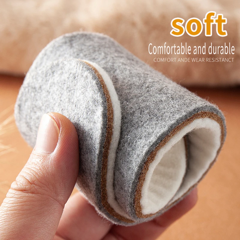 

2 pairs of winter warm shoes, men's and women's wool thick soft insoles