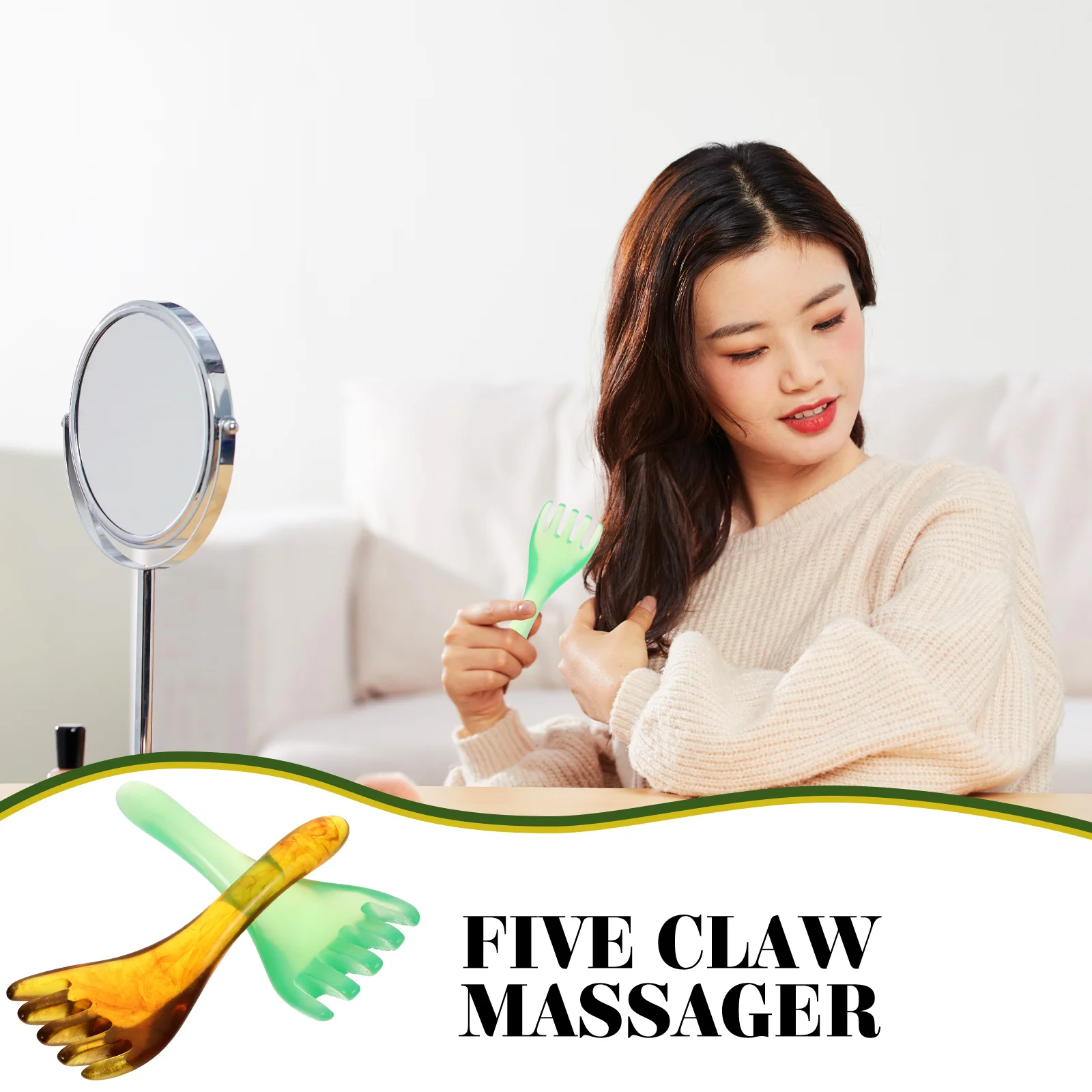 

2Pcs Resin Beeswax Massage Combs Durable Head Care Scraping Tools Scalp Relaxation Acupoint Massagers Massage Comb