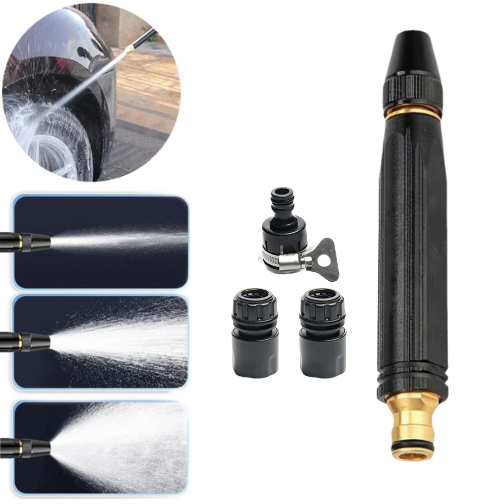 High Pressure Water Gun For Car Washing, Garden Watering, Floor Cleaning, Adjustable Nozzle Sprayer Washer Pipe Tool Sprinkler