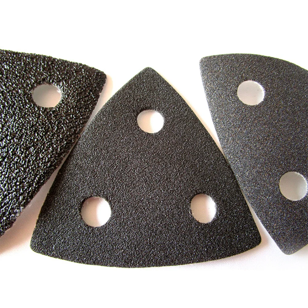 26pcs 80mm 3 Holes Mouse Triangle Sanding Sheets 40/80/120 Grit Hook Loop Palm Sandpaper Pads Woodworking Polishing Tools