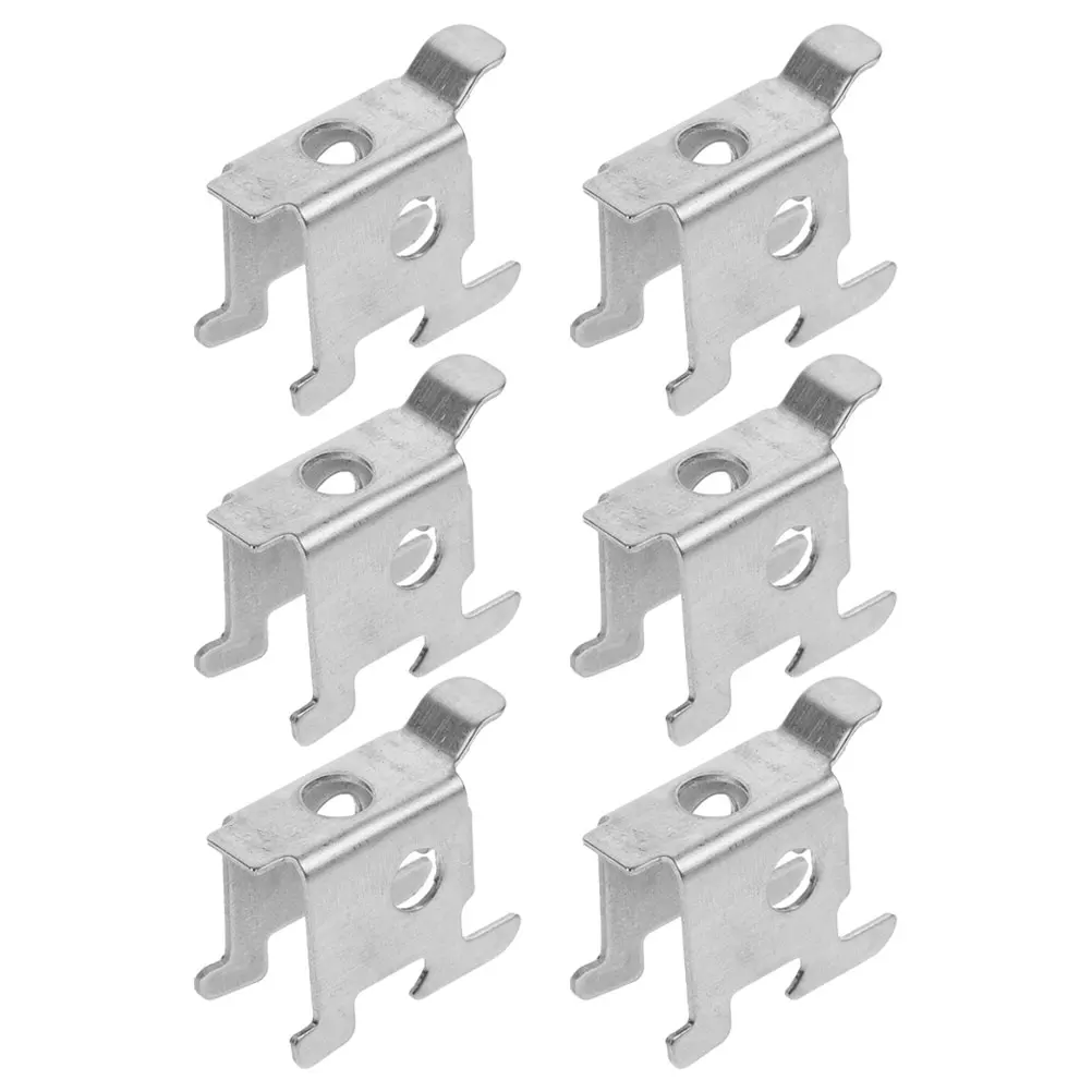 

6pcs Stainless Steel Refrigerator Shelf Clips Hooks Support Commercial Freezer Display Dividing Heavy Duty Rack