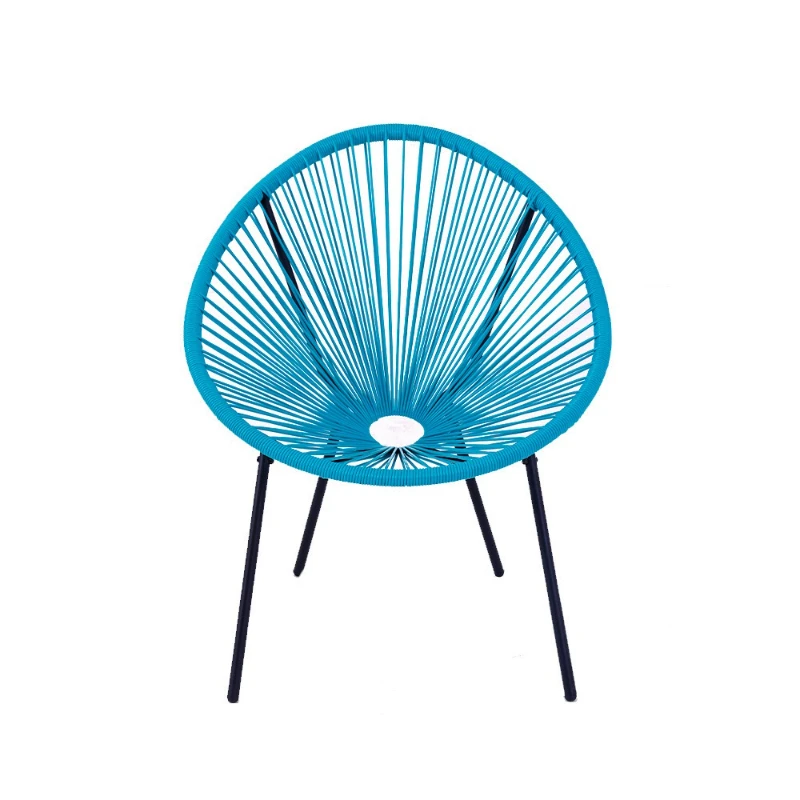 

Balcony rattan chair three-piece outdoor courtyard garden simple sun chair combination with backrest