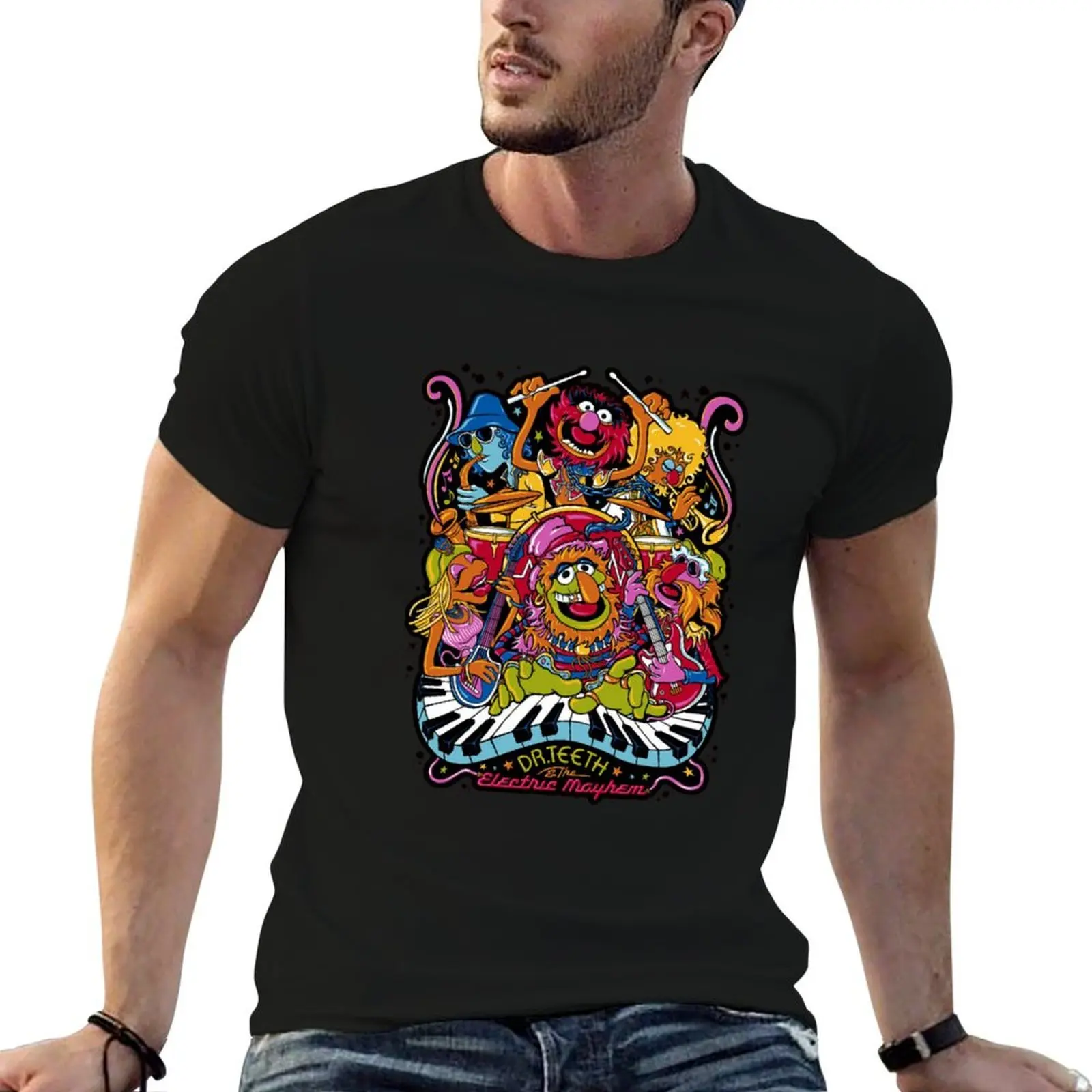 Dr Teeth and the Electric Mayhem T-Shirt Casual Simple Design Short Sleeve Shirt