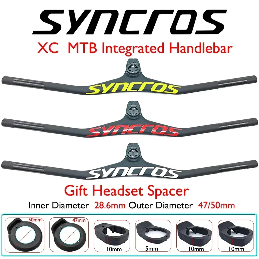 SYNCROS FRASER IC SL Carbon Fiber Integrated Handlebar -17°, 70/80/90mm Length, 28.6mm Clamp