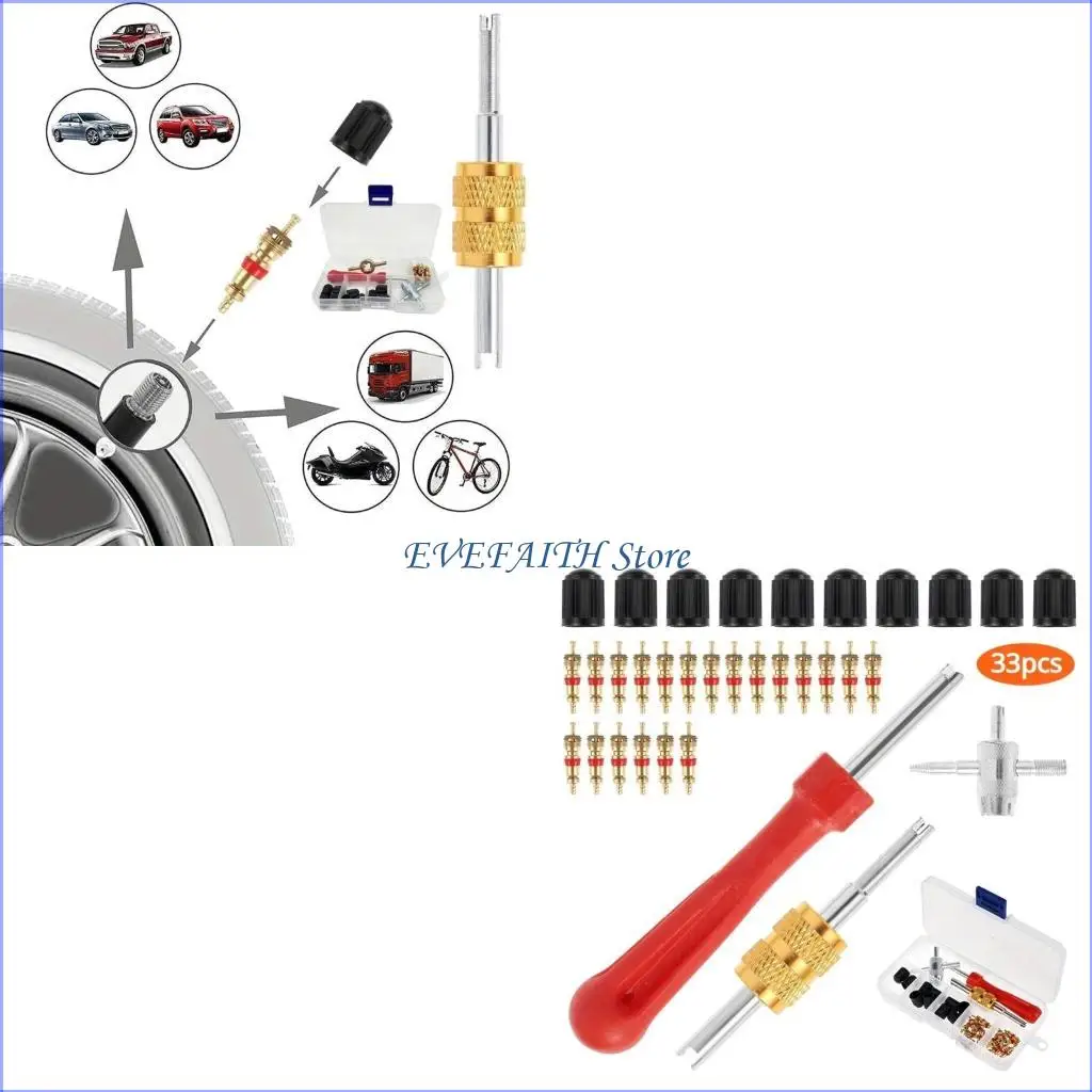 

124B стержни клапанов, инструмент, сверхмощная эргономичная пластиковая ручка, универсальные сердечники клапанов для автомобиля,