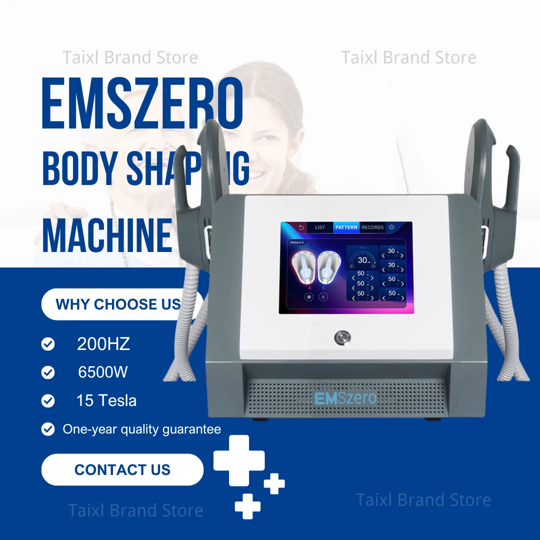 Body Sculpt Machine RF Sculpting Weight Loss Burning Fat Slimming Muscle Stimulation Equipment 6500W HI-EMT EMSzero
