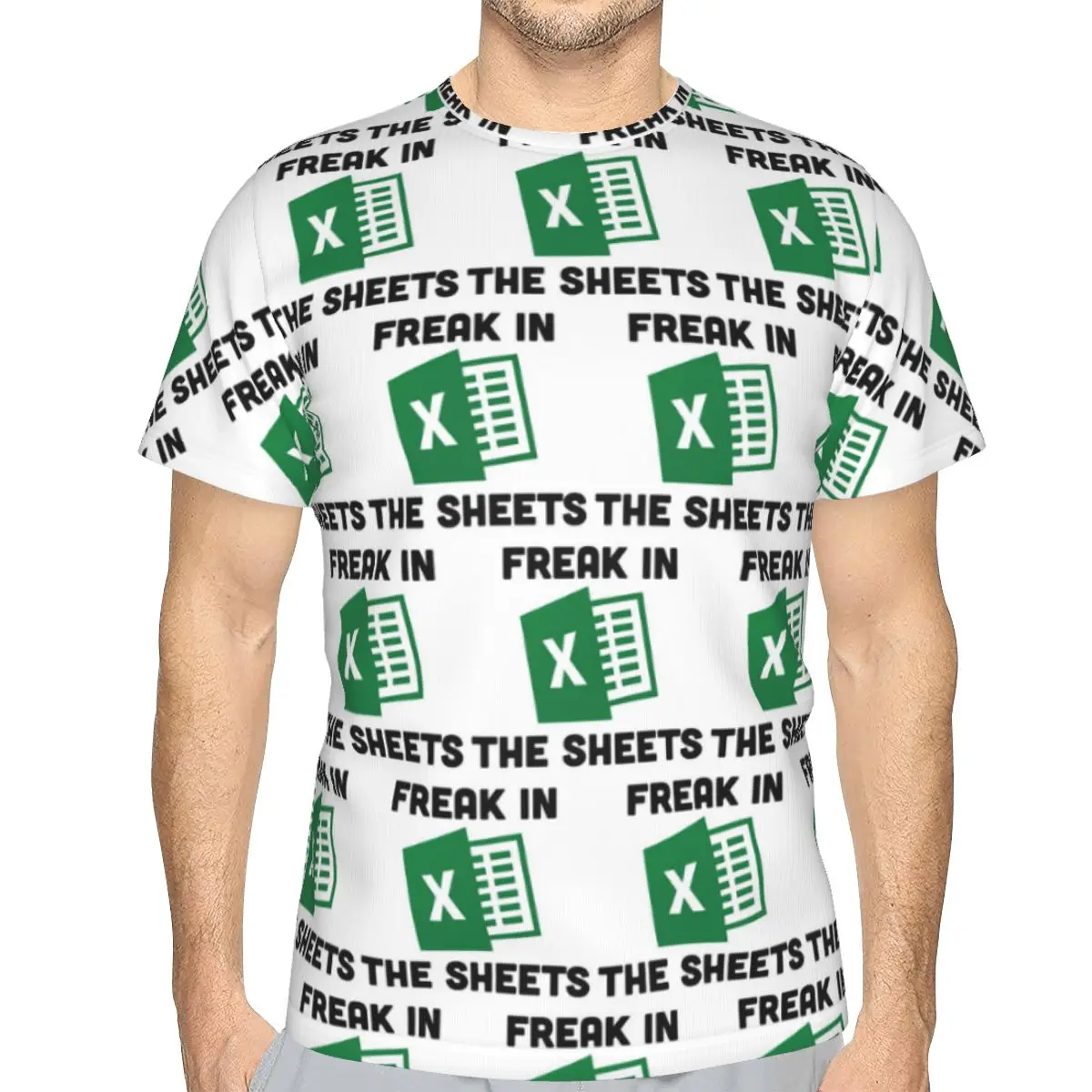 100% Cotton Freak In The Sheets Funny Spreadsheet Excel T-Shirt Men's Classic T Shirt Men O-Neck Summer Shirts Tops