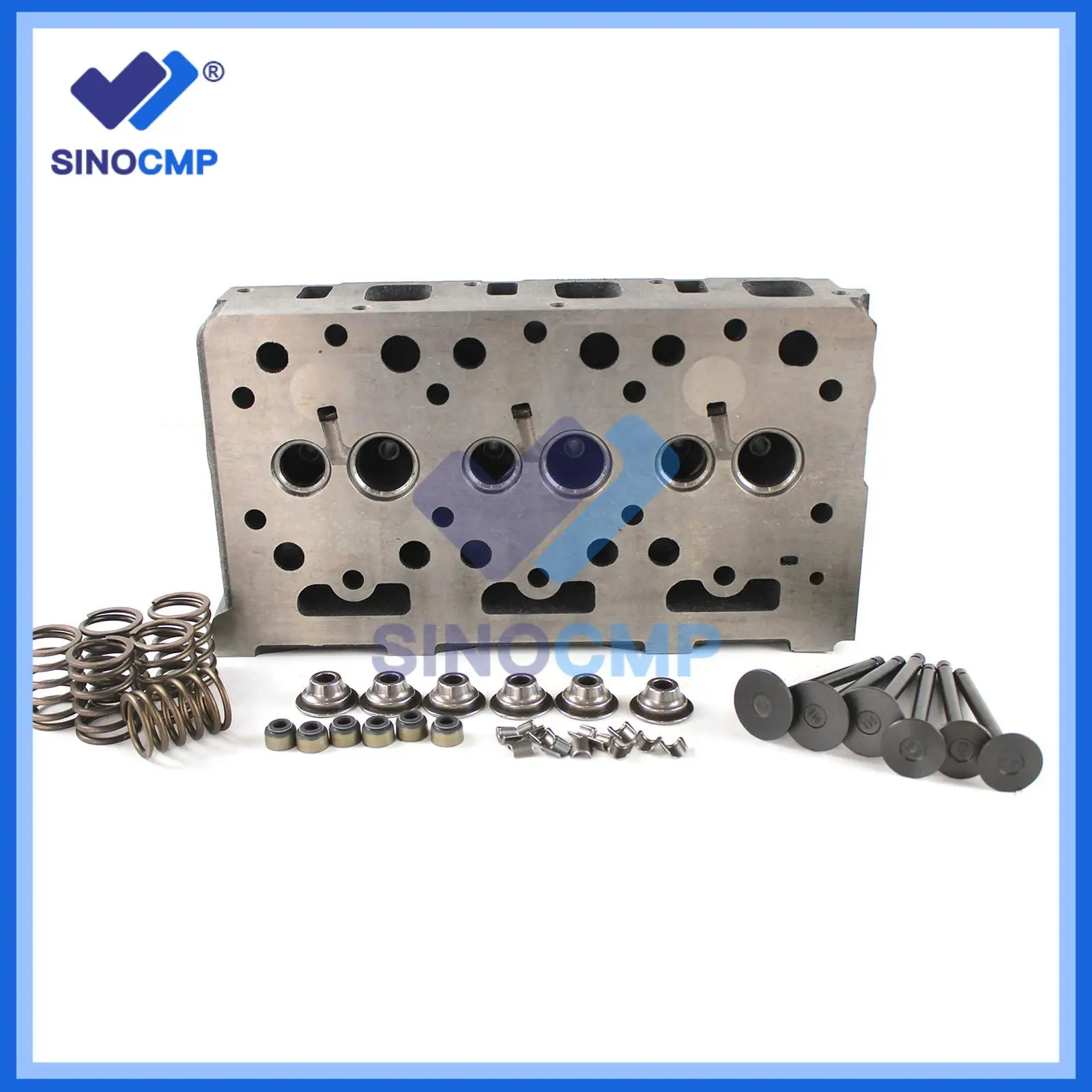 Complete Cylinder Head with valves 15521-03044 1552103044 For Kubota D1402 Engine Loaders, Trucks, Forklift, Tractor, Excavator