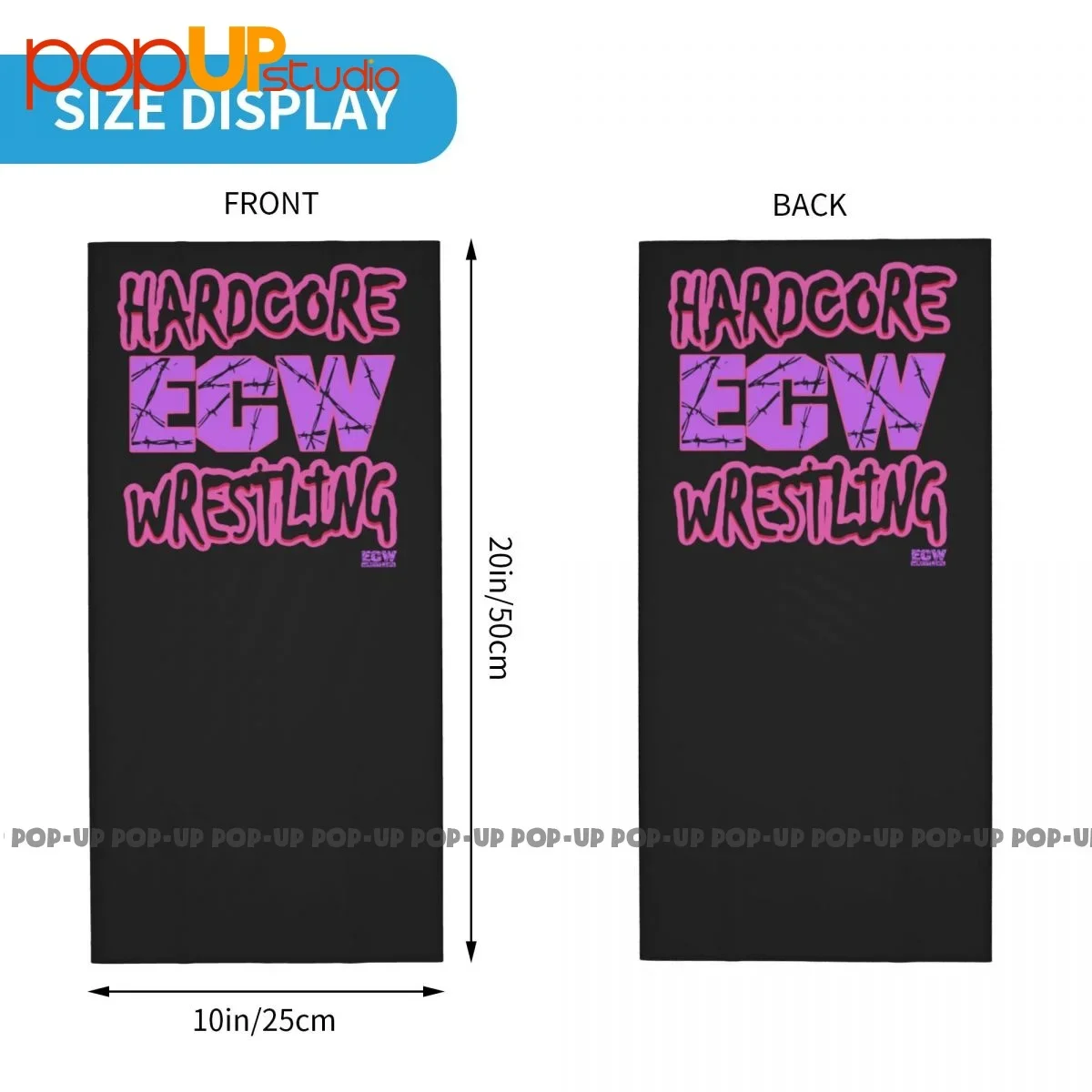 Ecw Hardcore Wrestling 90S P-281 Neck Gaiter Bandana Scarf Face Mask