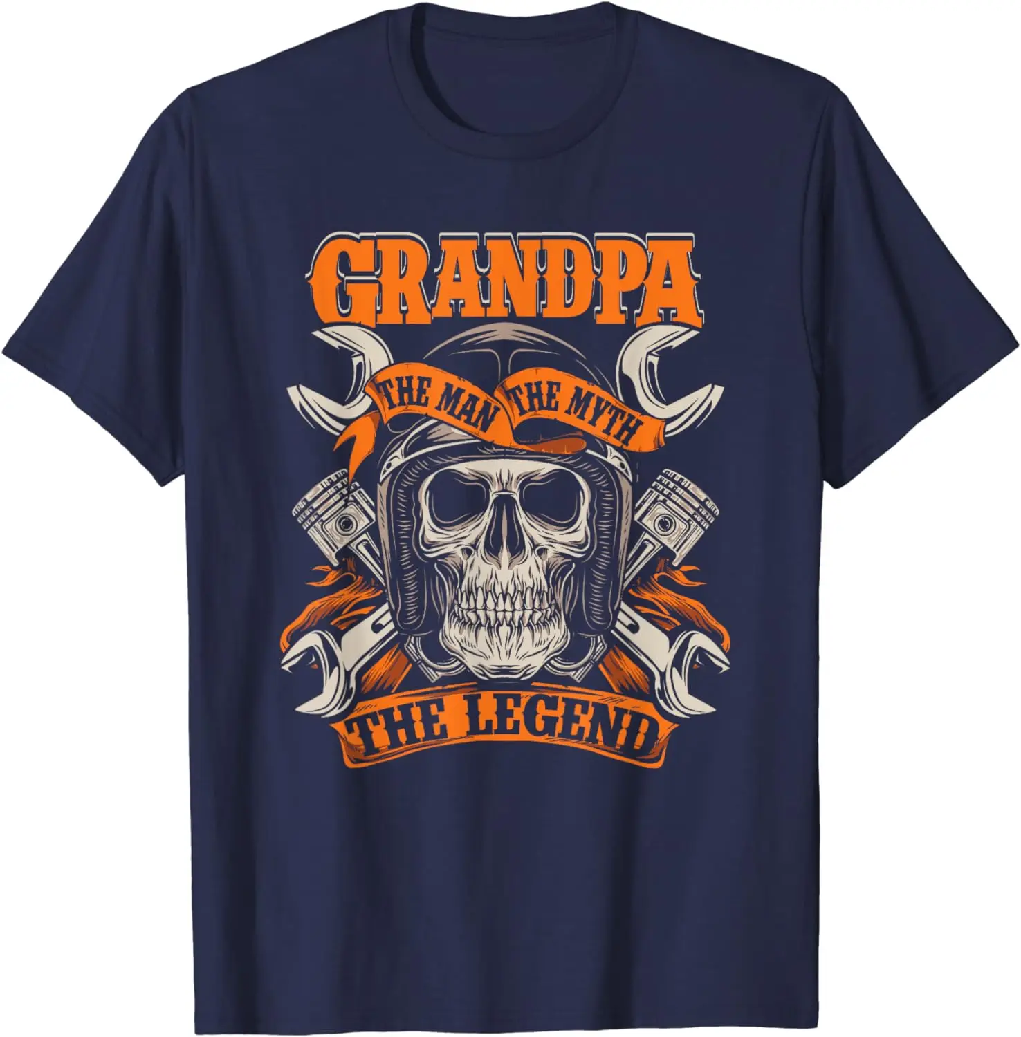 Biker Grandpa The Man The Myth The Legend Motorcycle T-Shirt