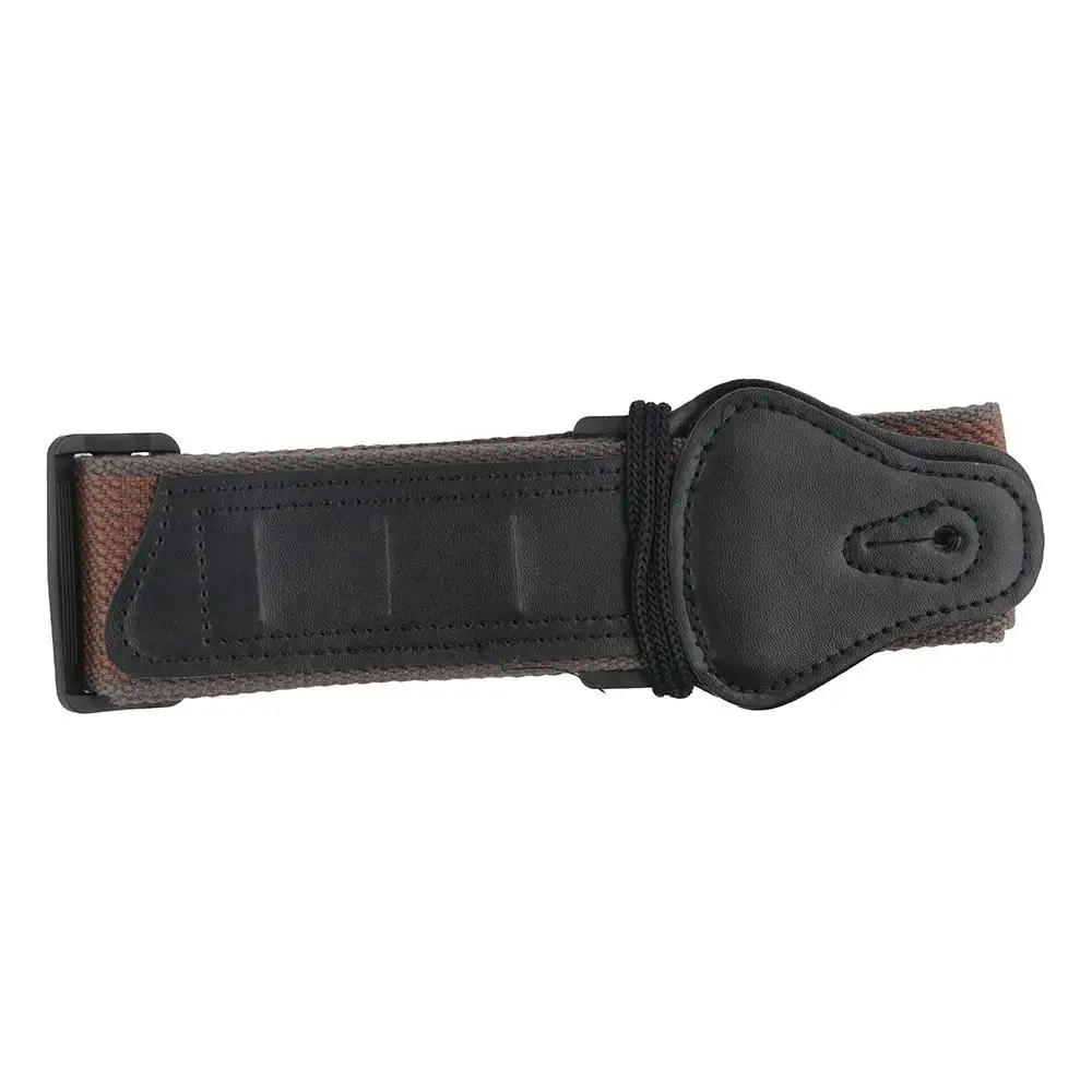 

with Guitar Pick Bag Folk Electric Guitar Strap Pure Cotton Adjustable Bass Ukulele Belt Vintage Leather