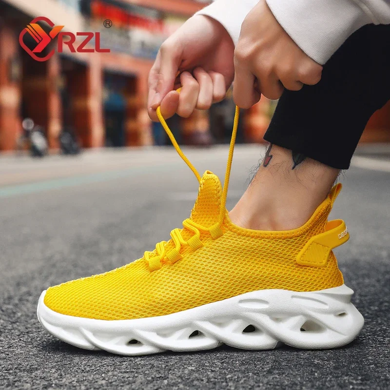 YRZL scarpe sportive Casual scarpe da passeggio all'aperto traspiranti Sneakers leggere per uomo comode calzature da allenamento atletiche