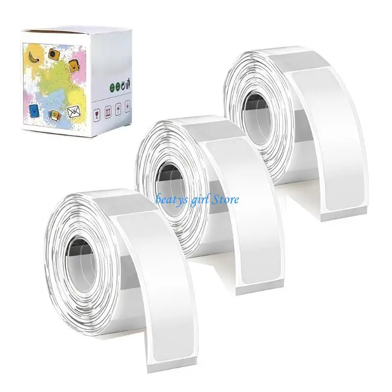C7AB 480pcs etiqueta térmica retangular 12x40 mm Etiqueta transparente etiqueta adhesivas resistentes a las etiquetas adhesivas