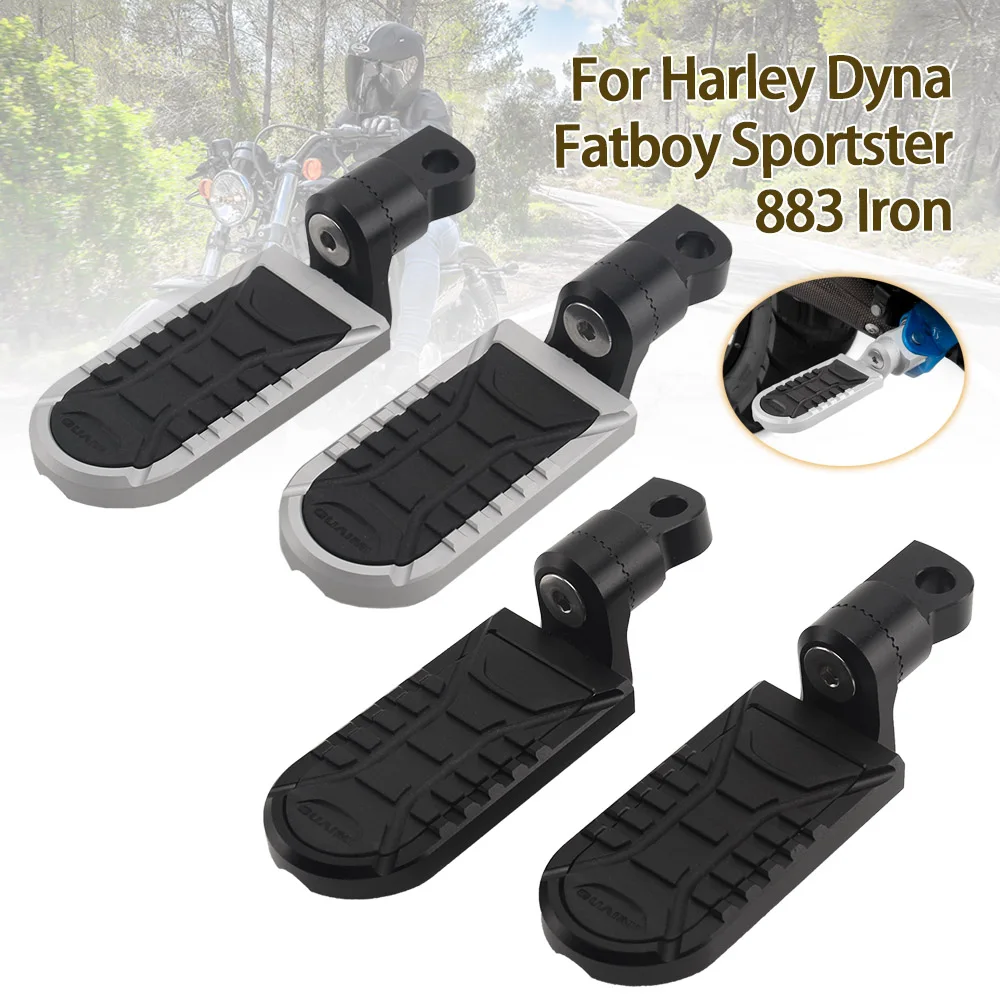 

Аксессуары для мотоциклов для Harley Dyna Farboy Sportster 883, железные колышки с ЧПУ, широкие подножки 360 ° Вращающаяся передняя задняя подножка, педаль