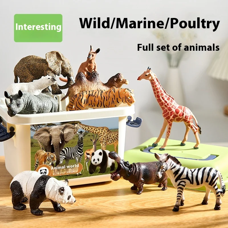 Dierensimulatiemodel voor kinderen Cognitie Vroegschoolse educatie Wildlife World Park Baby Farm Handgeschenken