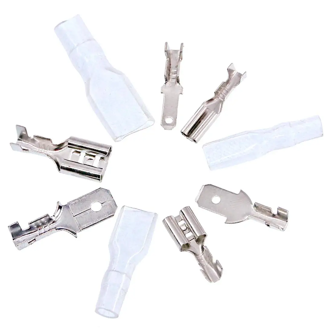270Pcs Assortment Kit Quick Splice Male and Female Wire Spade 2.8/4.8/6.3mm Connector Crimp Terminal Block with Pilers
