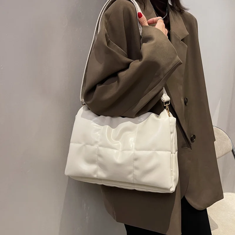 Vintage Large Capacity Armpit Bag Ladies Winter Soft PU Leather Women's Design Handbag Luxury Brand Shoulder Messenger Bag Totes