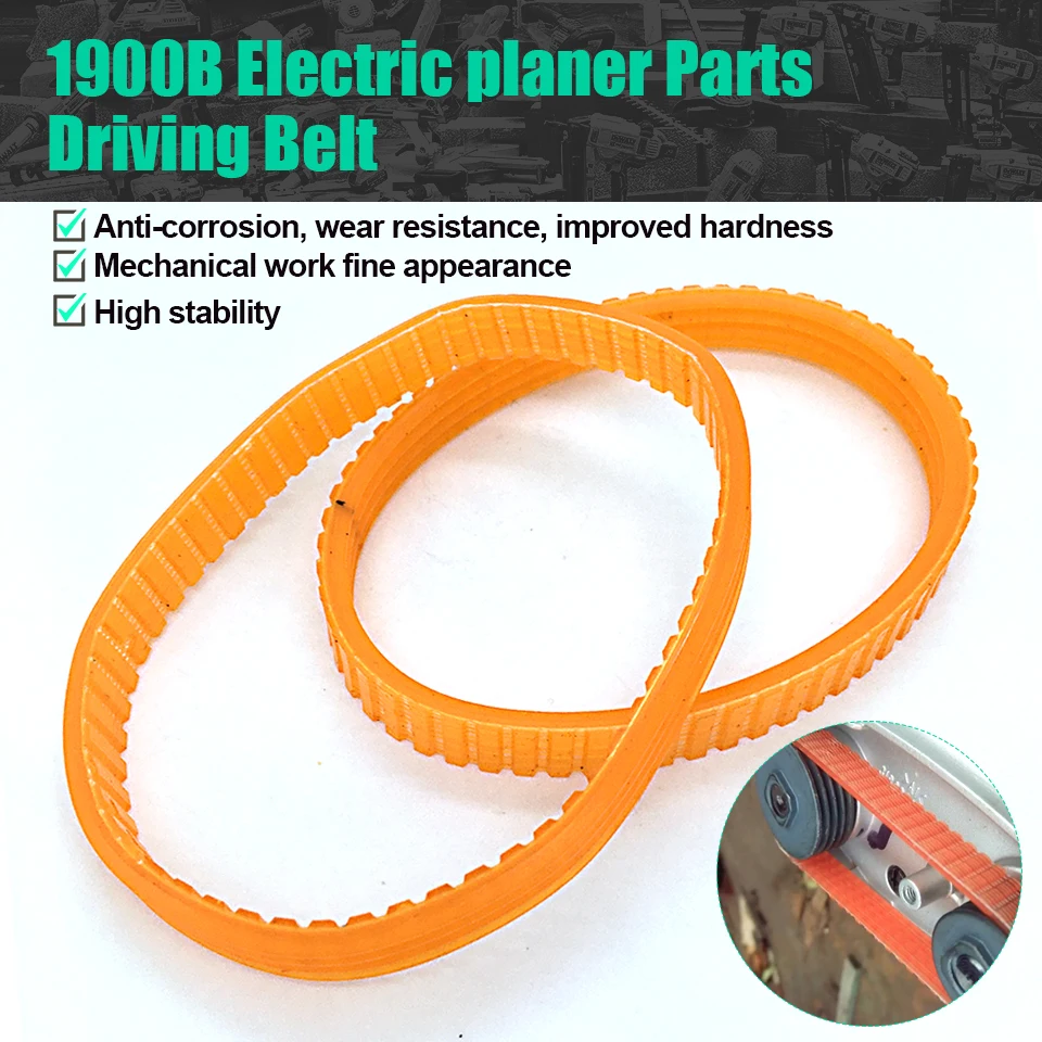 

2Pcs Replace Driving Belt 238mm/9.37in For Makita 1900B KP0800 1923B 1902 1923BD KP0810C 0810 225007-7 V-belt Planer Drive Belt