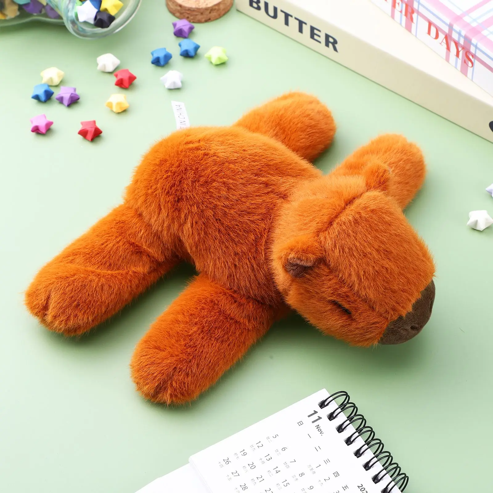 Urocza bransoletka na nadgarstek Capybara Animal Slap Snap Wrap Plush Stuffed Animal Kawaii Capybara Hand Ring Wristband Kid Funny Toys