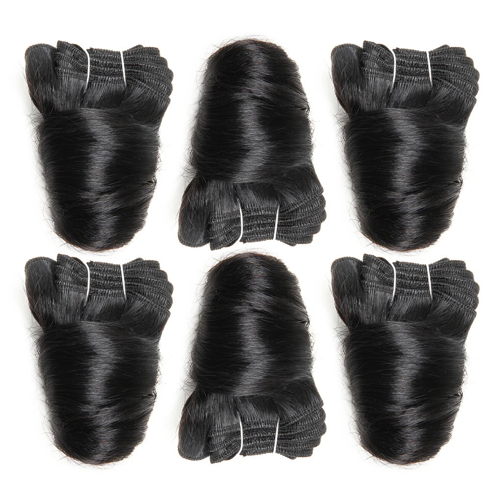 Brazilian Weaving Loose Wave Bundles With Closure Short Human Hair Bundles With Closure 4x4 Lace Closure Natural Hair Extensions