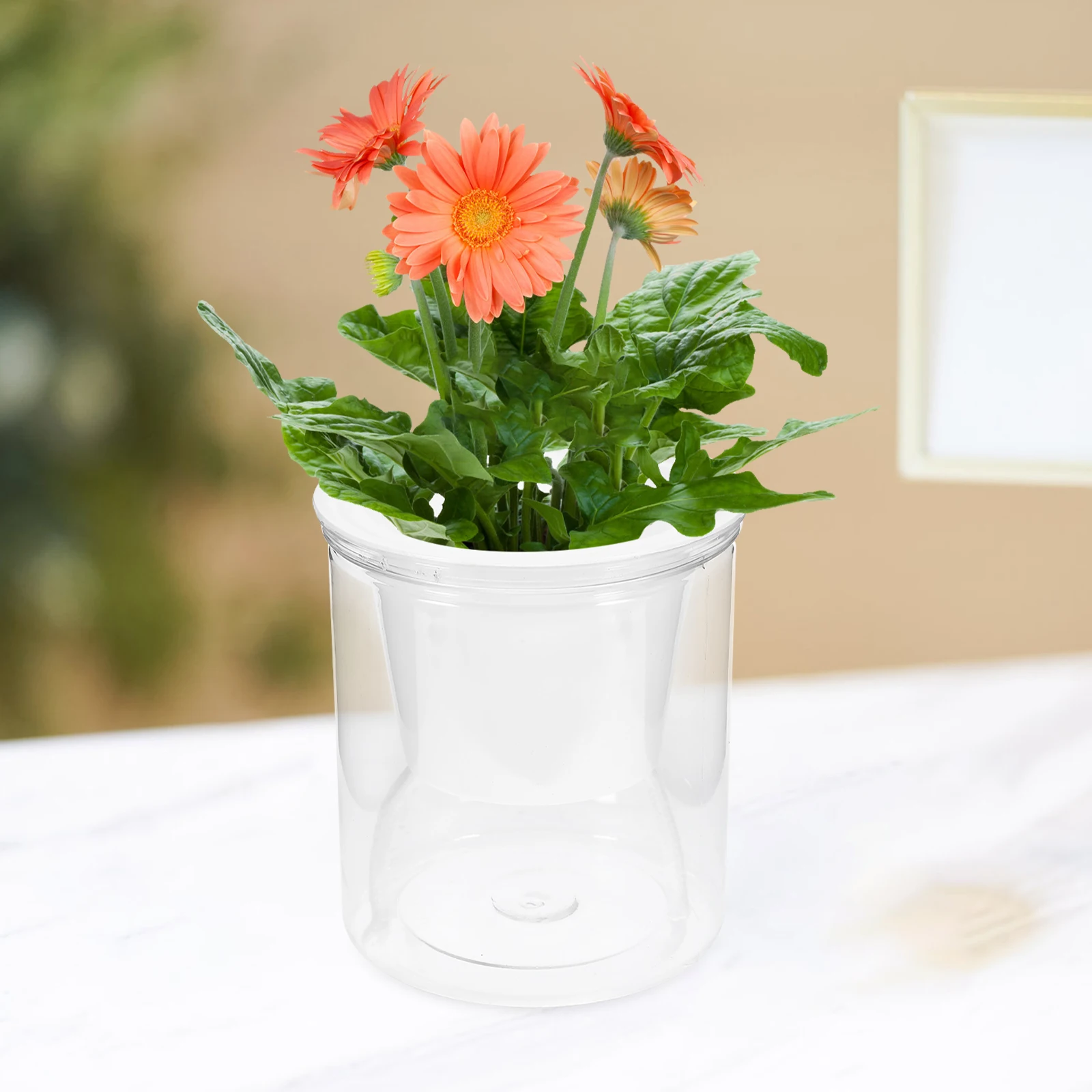 

Automatic Water Absorbent Flower Pot Hydroponic Sets Self Large Planter Indoor Plants Vase Modular Desktop