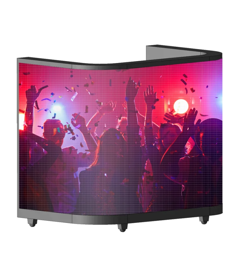DJ Photo Booth Events Celebration Zwart Draagbaar P 2.5 Indoor Full-Color voor nachtbars en muziekanimatie en grafisch LED-display