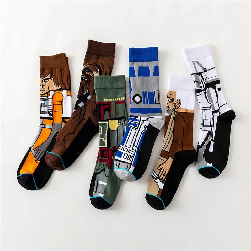 2024 New Funny socks and interesting cartoon pattern socks for men and women Happy socks Harajuku Hip Hop combed cotton Sokken