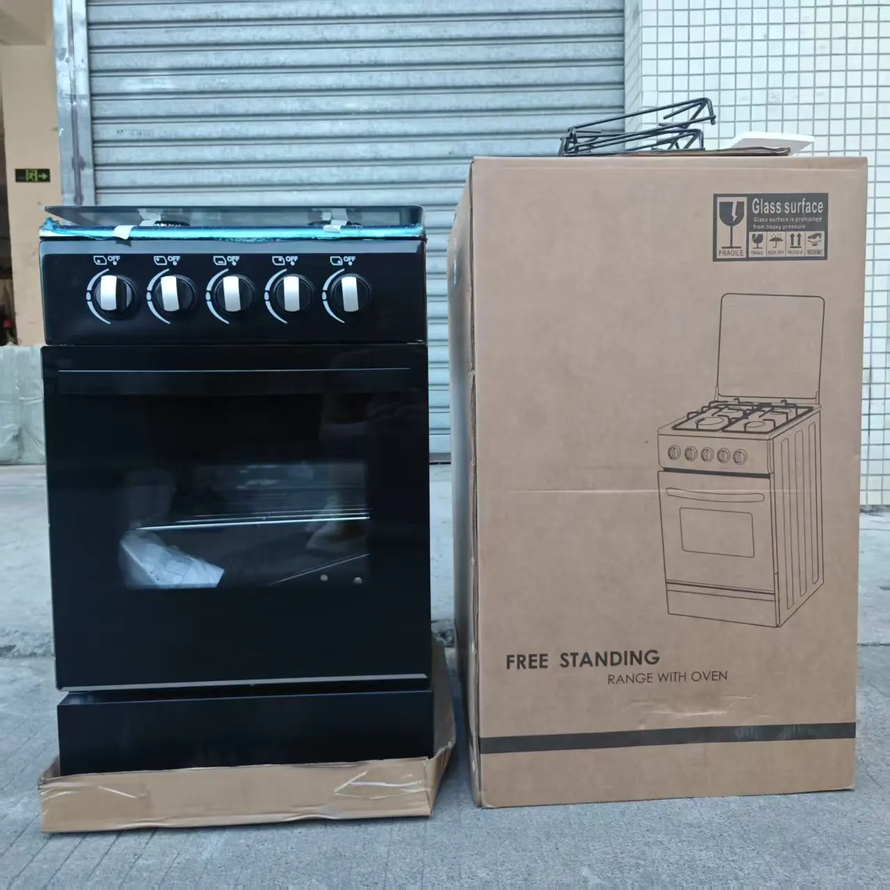 Household  Intelligent 4 Gas Outlets Upright Multifunctional Oven Combustible LPG Gas Stainless Steel Surface Two Burner Class