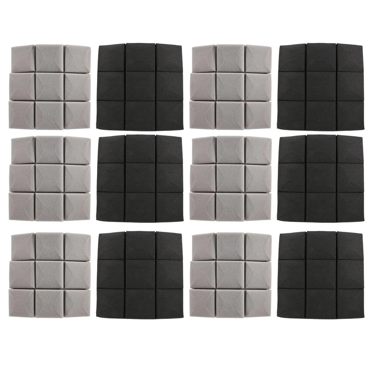 SELF-ADHESIVE Sound Proof Foam Panels,12 Pack Acoustic Foam Panels 2 Inchx12 Inchx12 Inch,for Wall,Studio,Home & Office