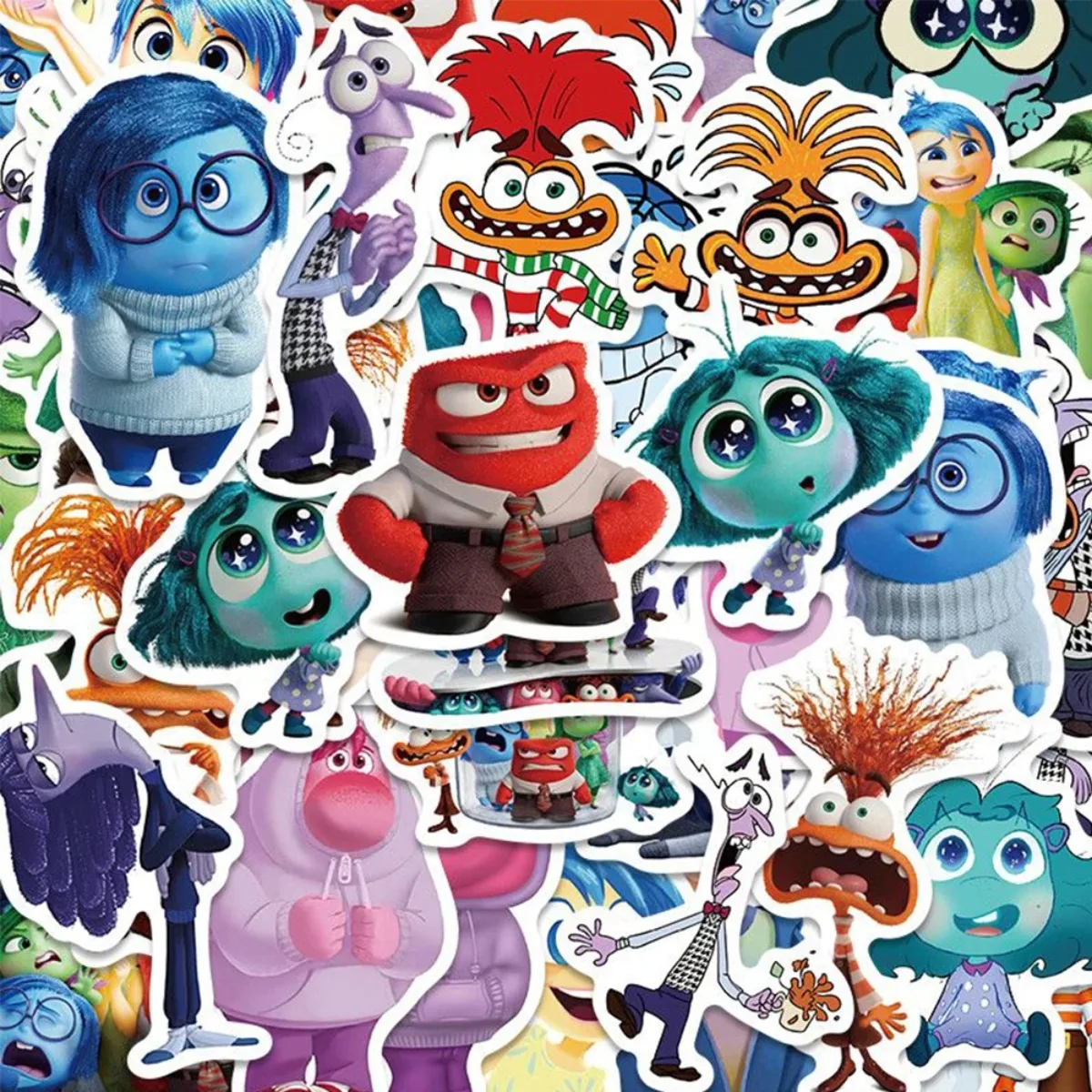 50PCS Disney Movie Inside Out Stickers Cartoon Graffiti Decoration Skateboard Laptop Notebook Luggage Waterproof Decal Toy