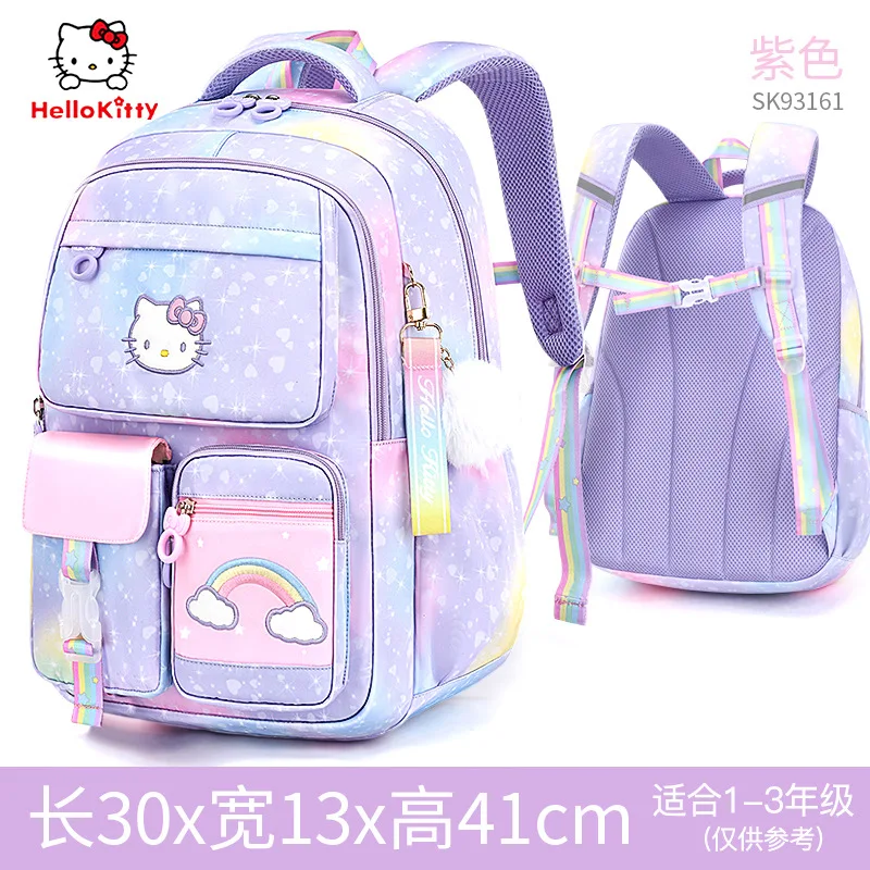 Hello Kitty Backpack Cute Cartoon Children\'s School Bag Small Junior Highschool Girl Large Capacity Load-reducing Schoolbackpack