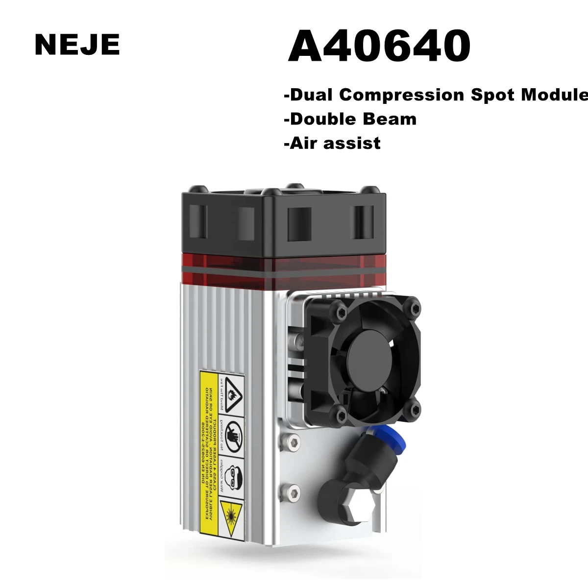 

NEJE A40640/N40630 Laser Head 80W Blue Light 450nm Dual Compressed Spot Module for CNC Laser Cutter Engraver Wood Cut Mark Tool