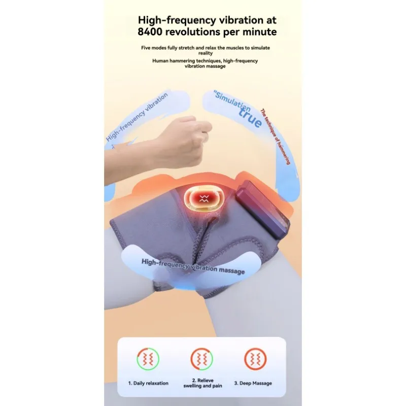 وسادات الركبة للتدفئة الكهربائية للساق الباردة، لتخفيف آلام المفاصل، وظيفة التدليك ذاتية التسخين تتضمن الدفء