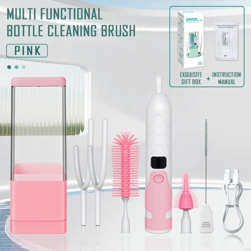 

Electric Bottle Cleaning Brush with Powerful Rotation For Efficient Dirts Removal & Sanitization to Killing Germ A2UB