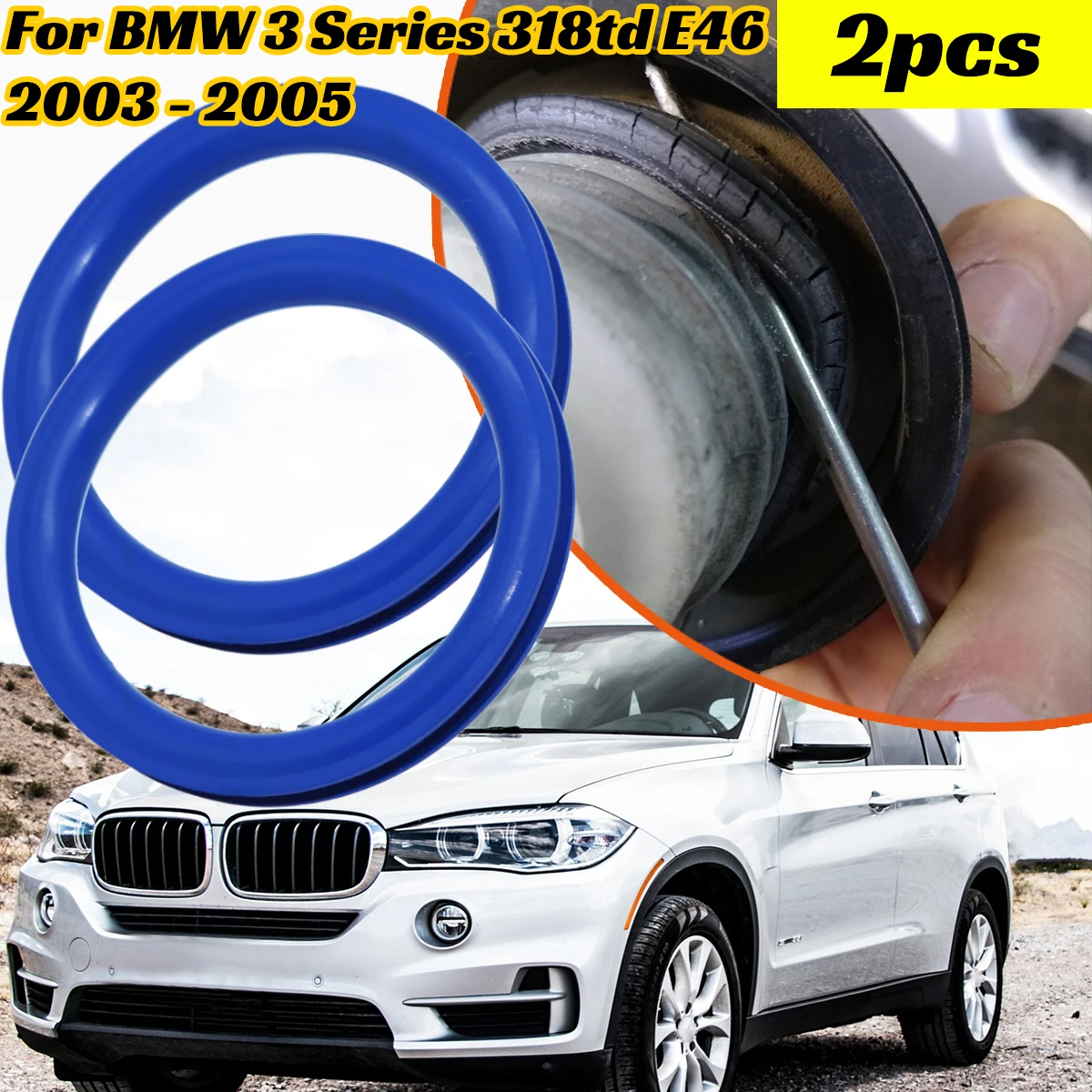 2pcs Gas Cap Fuel Seal for BMW 3 Series 318td E46 2003 2004 2005 Tank Cover Neck Repair Rubber Gasket Washer V Shape O- ring Car