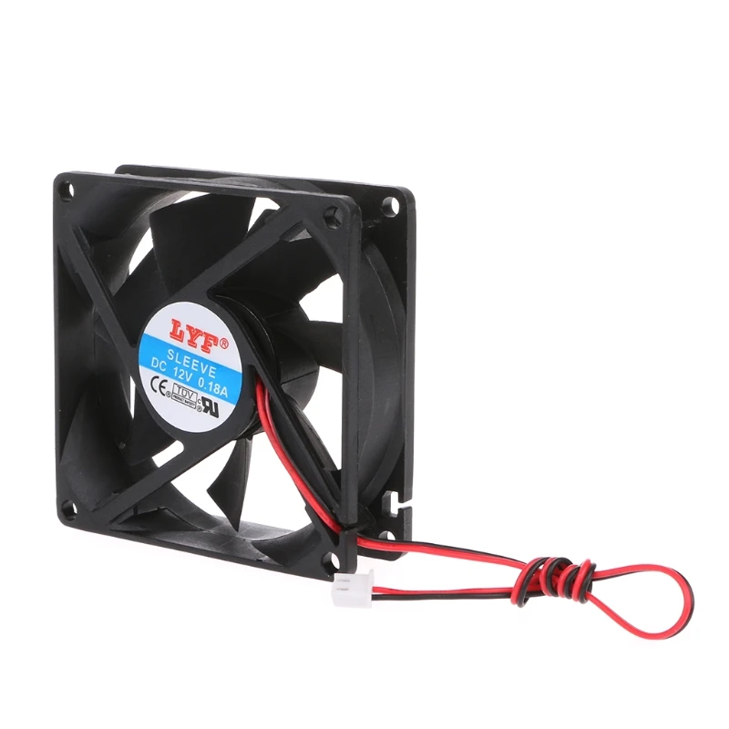 80mm Gleitlager Silent Lüfter DC 12V 2Pin 8025 DC Bürstenlosen Ruhig für 3D Drucker PC Computer fall Fan Drop Verschiffen