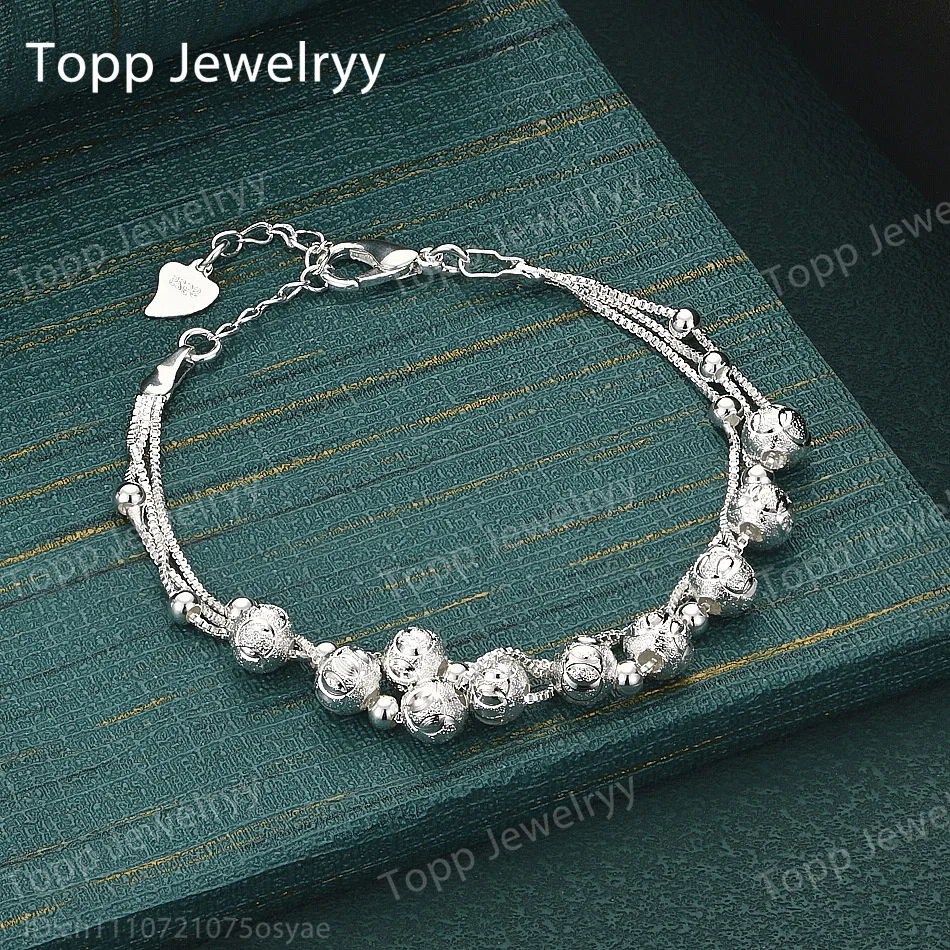 925 Sterling Silver Exquisite Multi-Layer Openwork Bead Bracelet – Stylish Women's Jewelry for Weddings and Parties