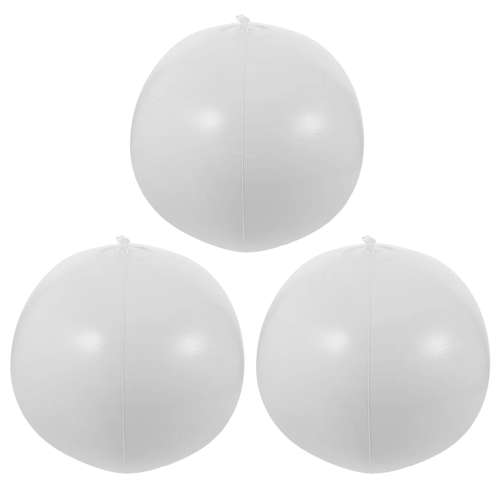 

3Pcs Inflatable White Beach Balls PVC Pool Balls Summer Outdoor Swimming Pool Ball Decorations Party Supplies Water Toys