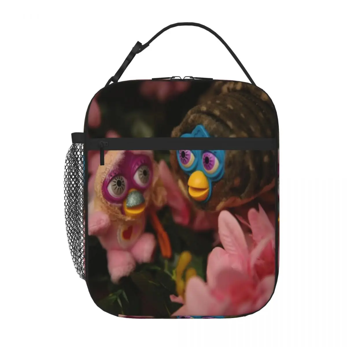 Bestselling Fun Furby Oddbody Friends Retro Shoulder Lunch Bag Weekend Getaway Lightweight Lunch Bag