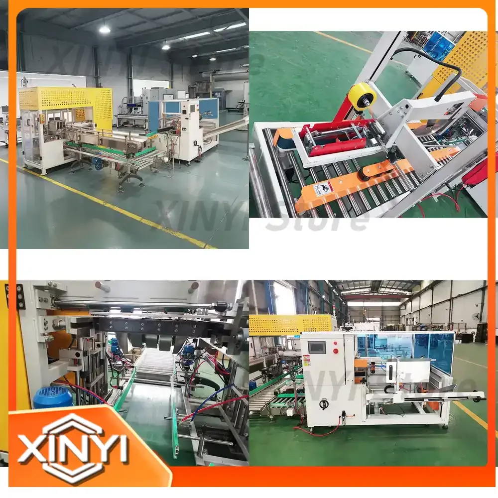 Fully Automatic Food Machine Equipment for Drop Type Case Packer Carton Box Packing Sealing Pump PLC Bearing Paper Metal
