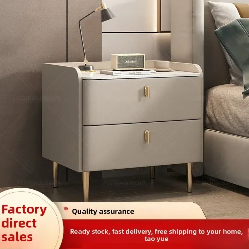 Modern Solid wood Internet celebrity creative small bedroom bedside cabinet sturdy and durable