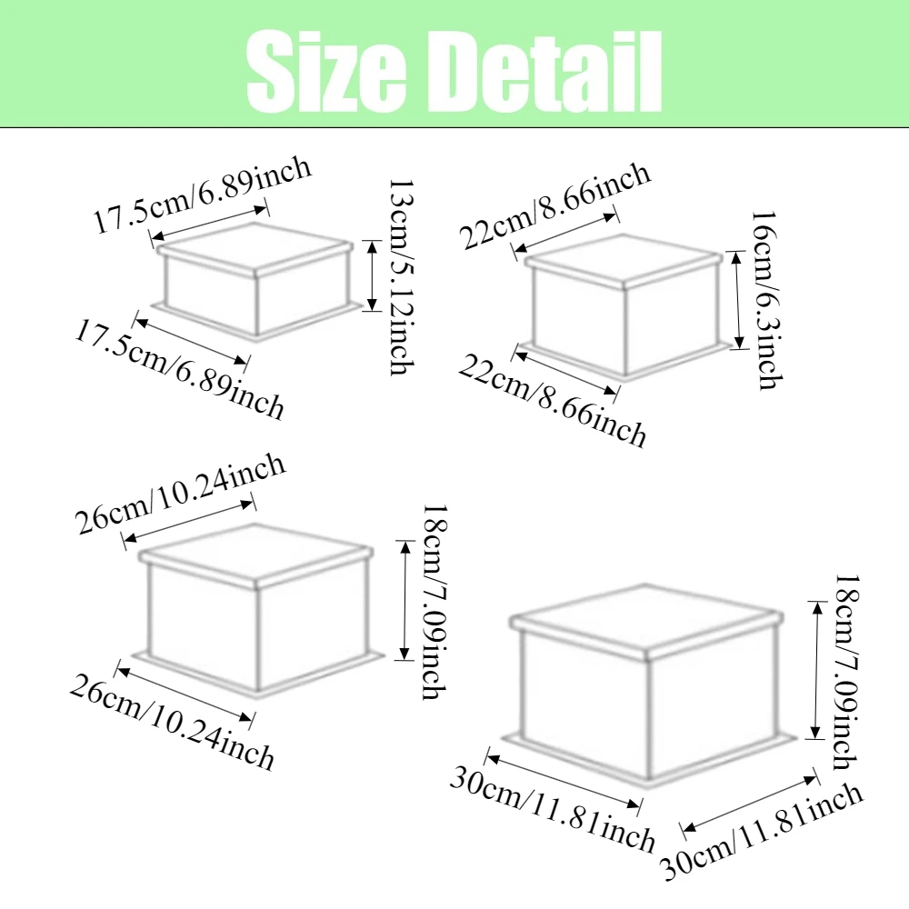 5PCS Set Transparent Plastic Cake Box Packaging Gifts Boxes DIY PVC Clear Packing Supplies for Birthday Wedding Navidad Wrapping