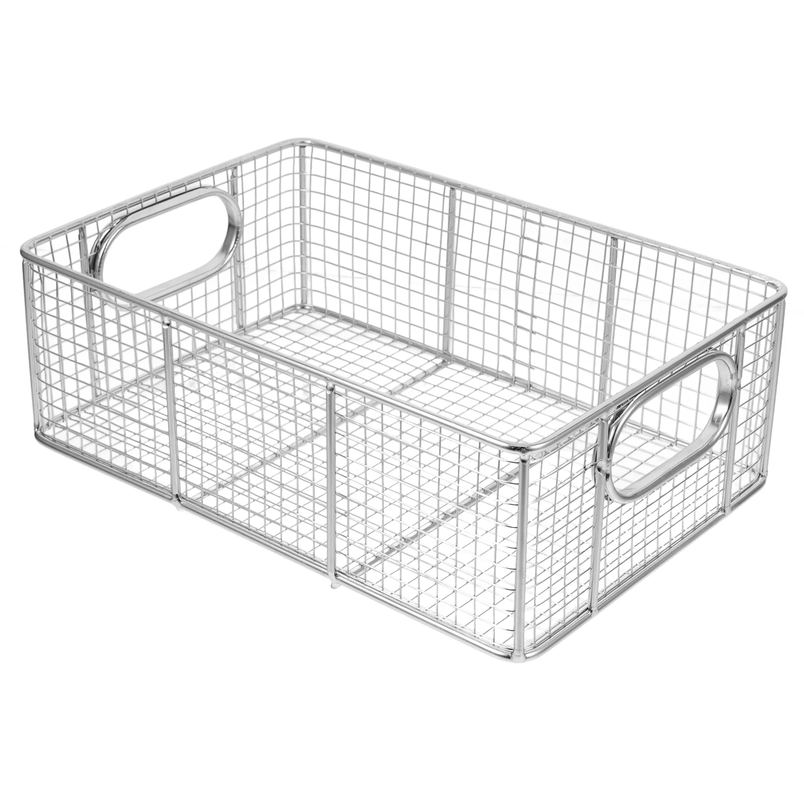 

Stainless Steel Screen Deep Frying Mesh Cooking Basket French Fries Holder Commercial Pan Fry Baskets Square Chip Basket