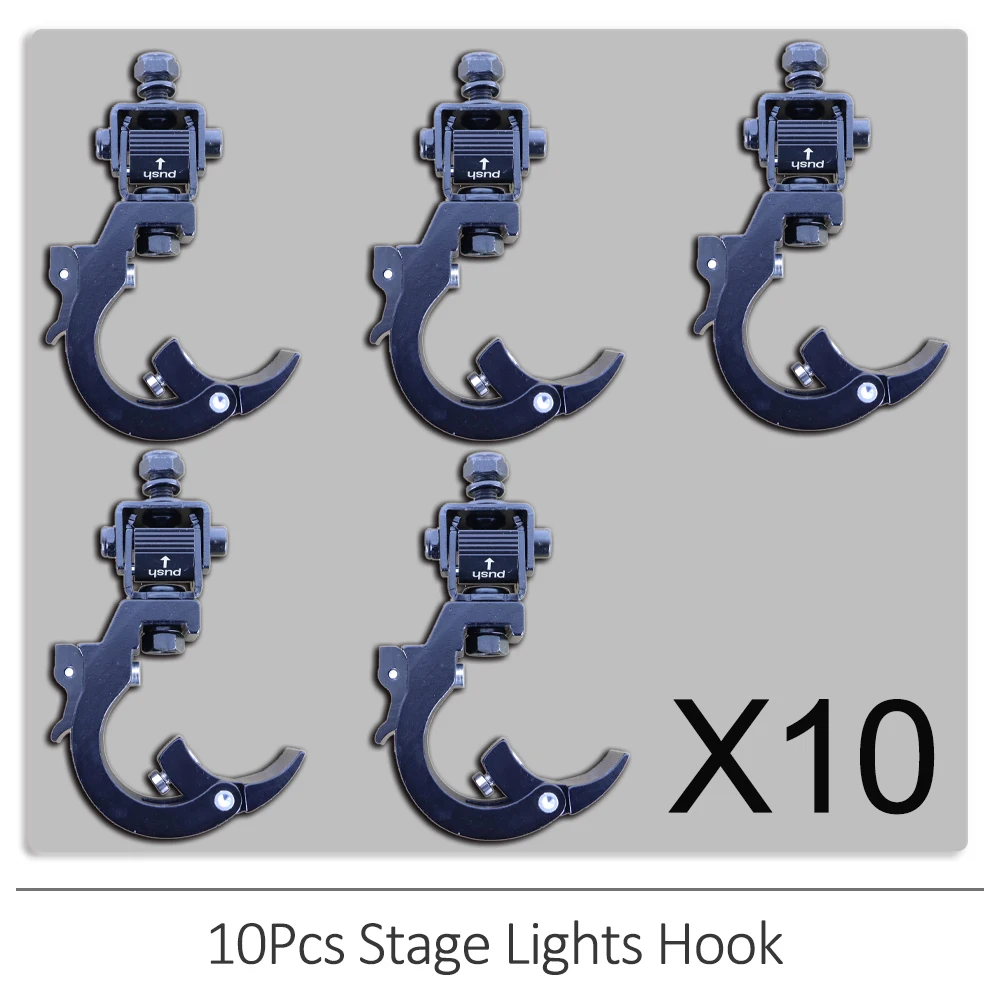 aluminio stage luzes gancho led par ganchos equipamento de palco profissional led truss luz stage dj clube luz pendurado gancho 10 pcs por lote 01